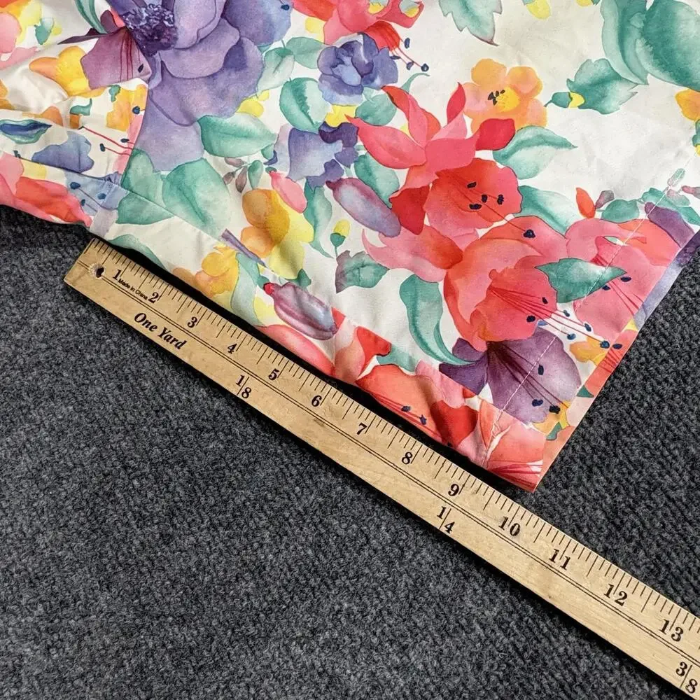 D'Allaird's Shorts Womens Large Floral Pleated Culotte Elastic Casual Summer